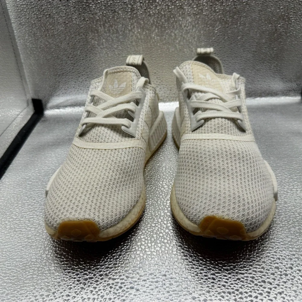 Size 9 Adidas NMD R1 Sneakers Mens Cream Good D96635 Gum Sole Boost Running Shoe